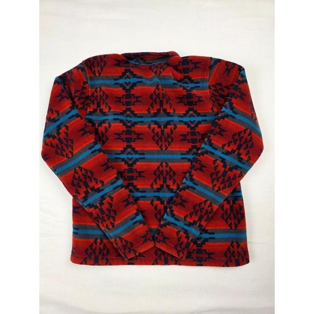 Ariat Girls Red Southwestern AriatTek Quarter Zip Fleece Pullover Size M 10 - Picture 5 of 7